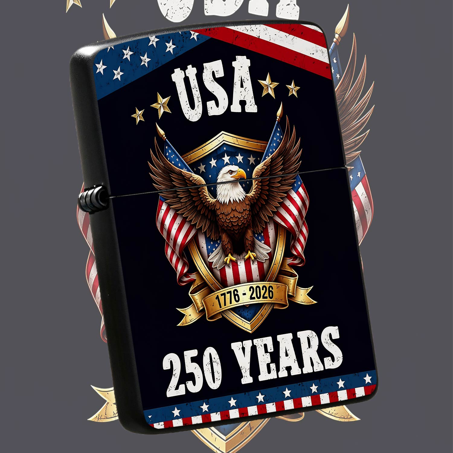 Outdoor Camping Usa - Патриотическая зажигалка, посвященная 250-летию США, 1776–2026,