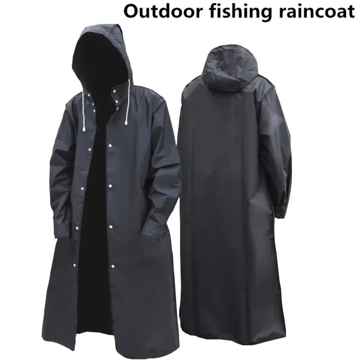 Camping Rain Poncho - Модный водонепроницаемый плащ-дождевик унисекс с капюшоном,