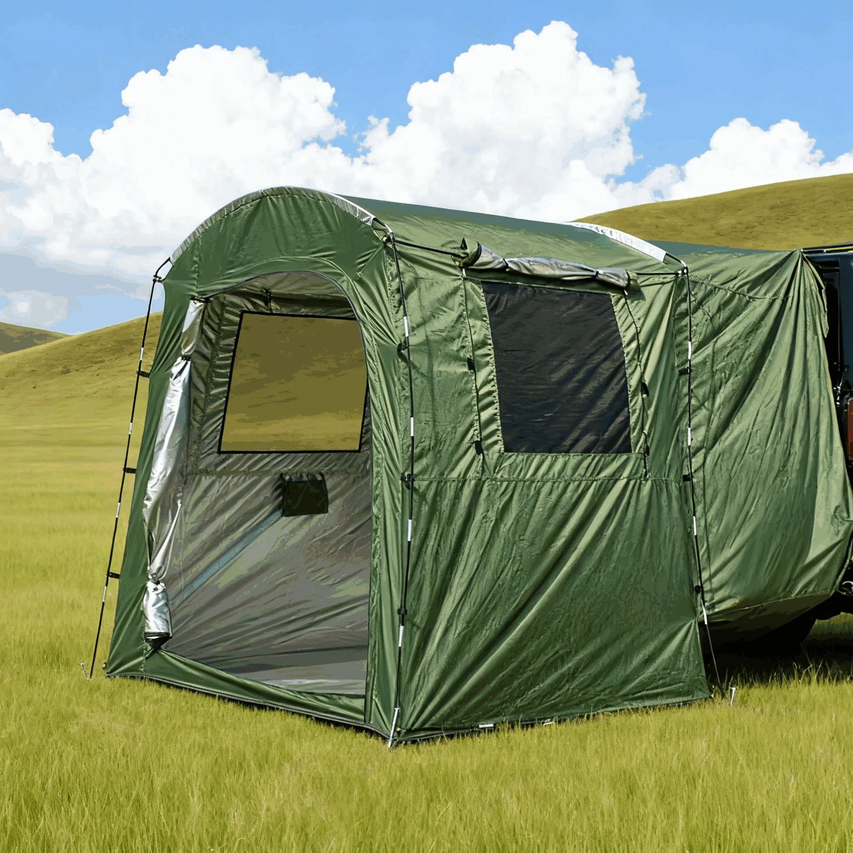 Уличная палатка-удлинитель баг – обзор и цена Outdoor Camping Van Tent