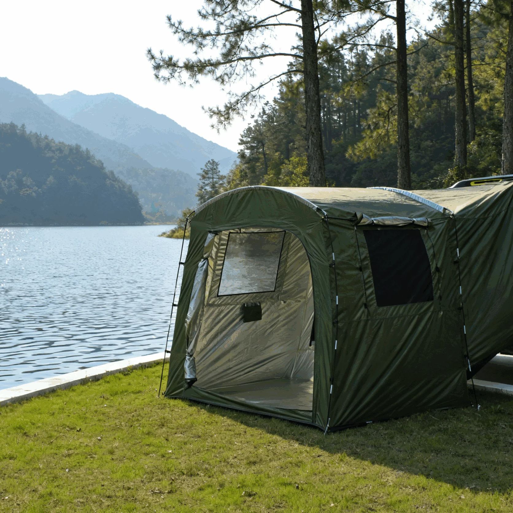 Уличная палатка-удлинитель баг – обзор и цена Outdoor Camping Van Tent